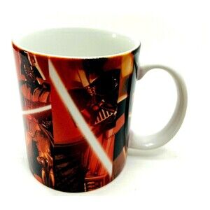 Star Wars Galerie Mug Coffee Cup Luke Skywalker Darth Vader 2005  Lucasfilms NOS